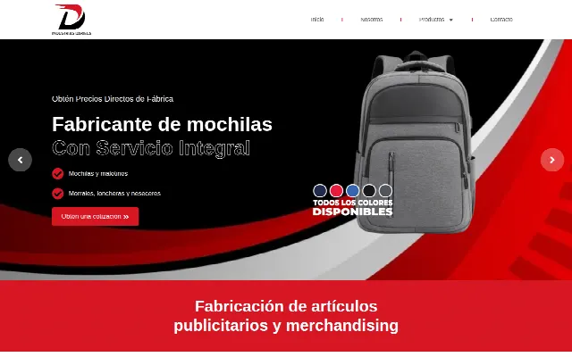 Web de Industrias Dariela hecha por MD7
