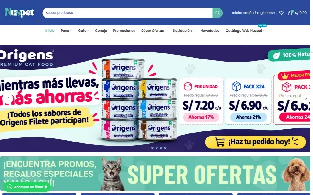 Web de Nuspet hecha por MD7